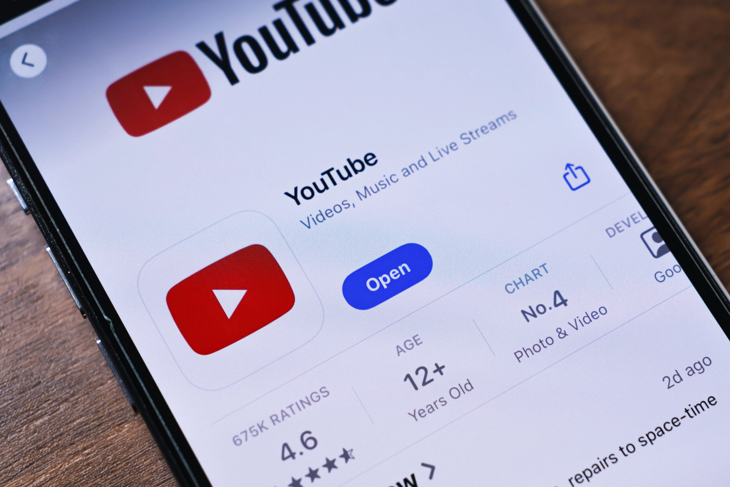 Capture d'une compteur YouTube