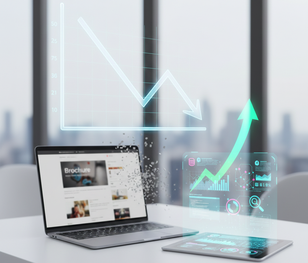 Les graphiques de performance s'élèvent au-dessus d'un ordinateur portable