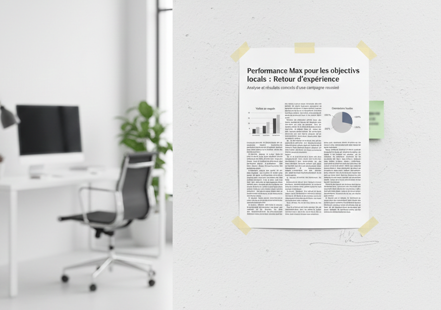 Affiche sur les résultats Performance Max