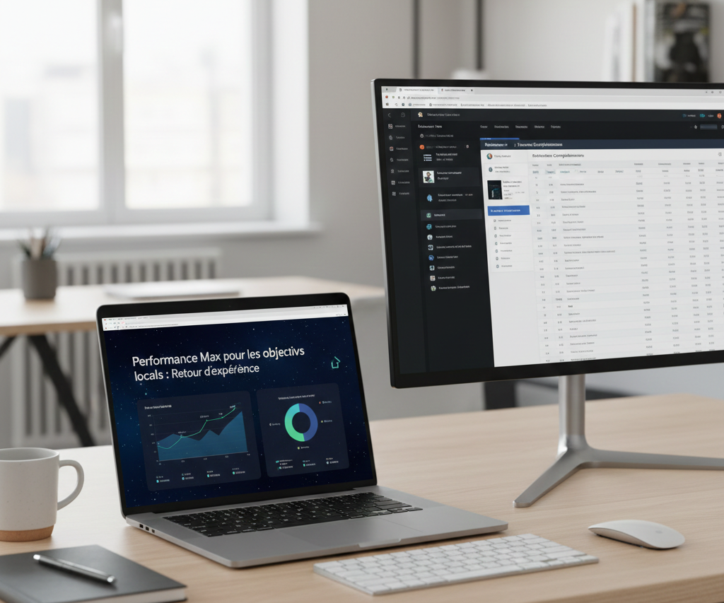 Écran affichant un retour d'expérience sur Performance Max