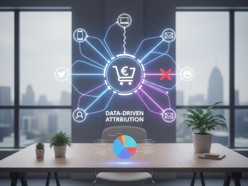 Schéma d'attribution par les données avec panier d'achat.