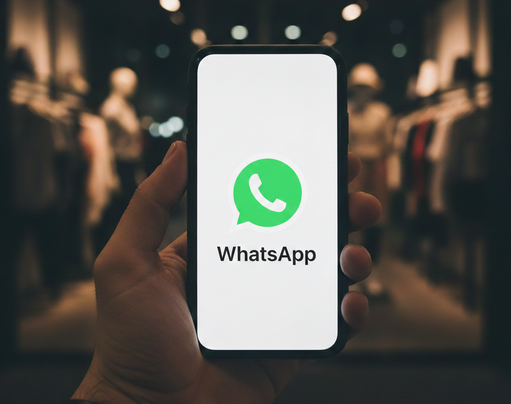 Maintenant un smartphone affichant le logo WhatsApp