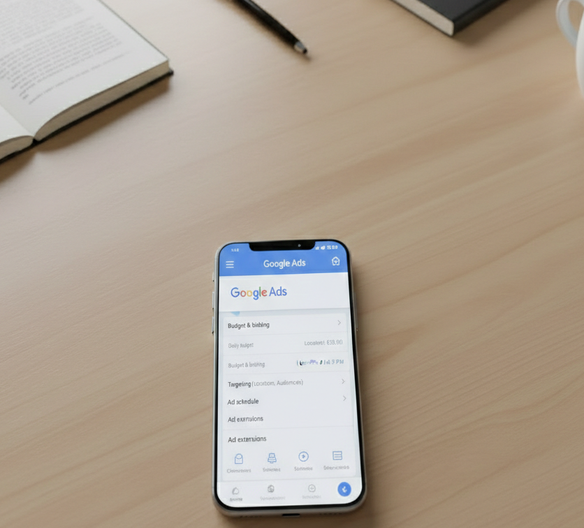 Infographie circulaire listant cinq outils d'espionnage publicitaire