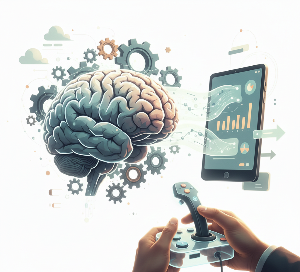 cerveau numérique optimisant des flux de données marketing.