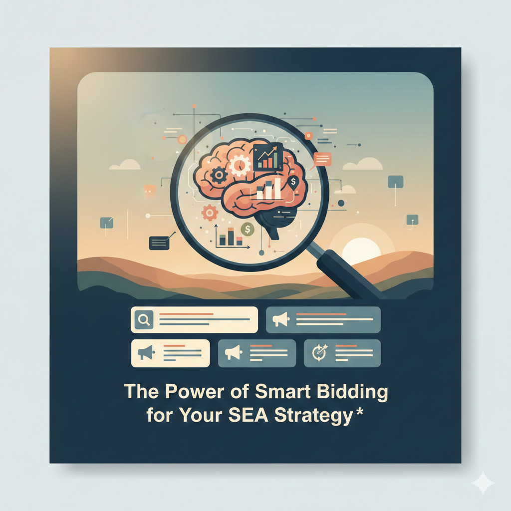 cerveau sous une loupe illustrant le smart bidding en sea.