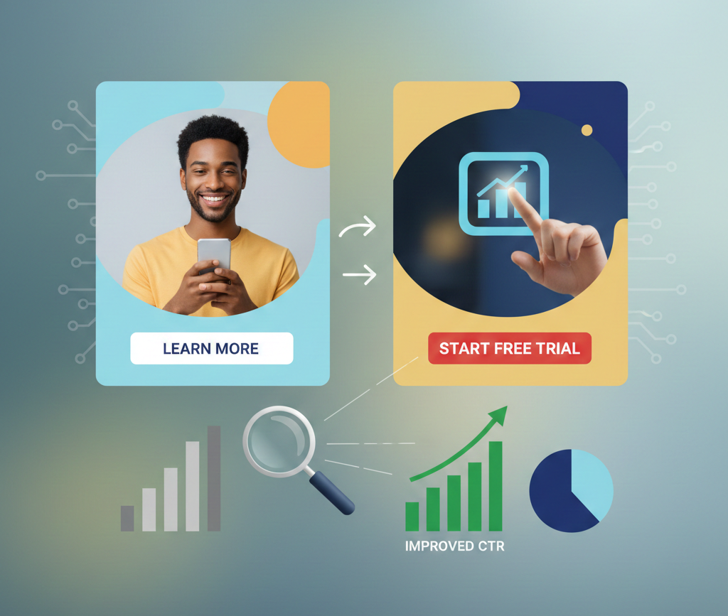 comparaison de deux publicités pour améliorer le taux de clic.