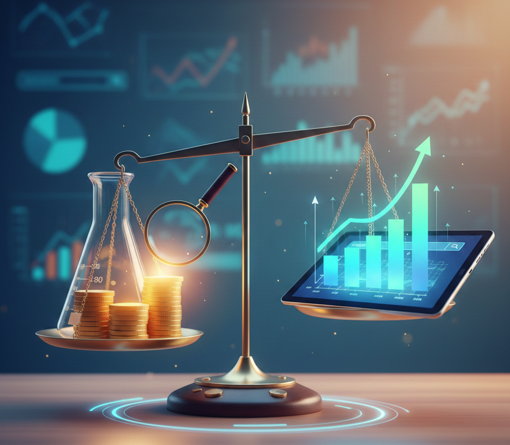 Équilibre entre investissement publicitaire et croissance des performances numériques.