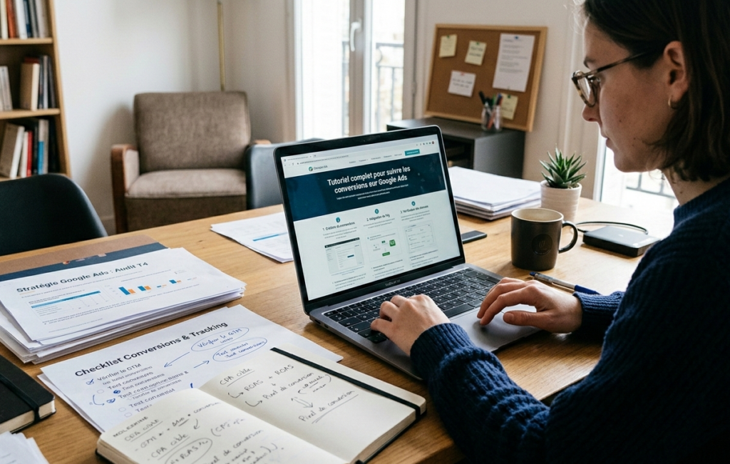 experte configurant le suivi de conversion d'un compte google ads.