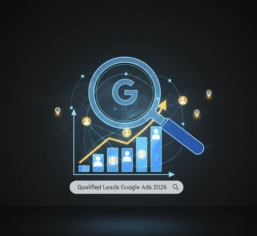graphique de recherche google ads 2026 pour prospects qualifiés.