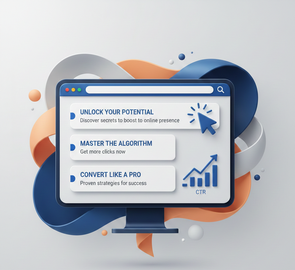 interface web affichant des stratégies d'optimisation du ctr.