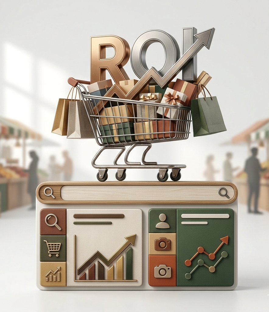 optimisation google ads meta ads roi via panier d’achat digital.