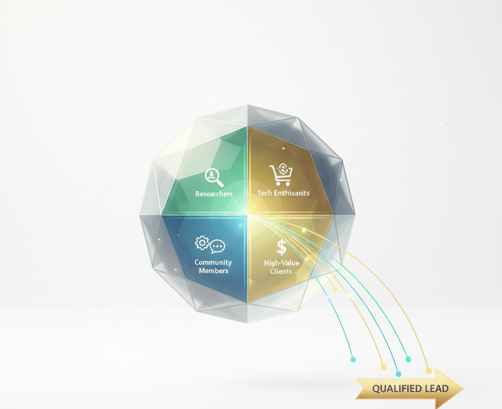sphère de segmentation filtrant vers un lead qualifié.