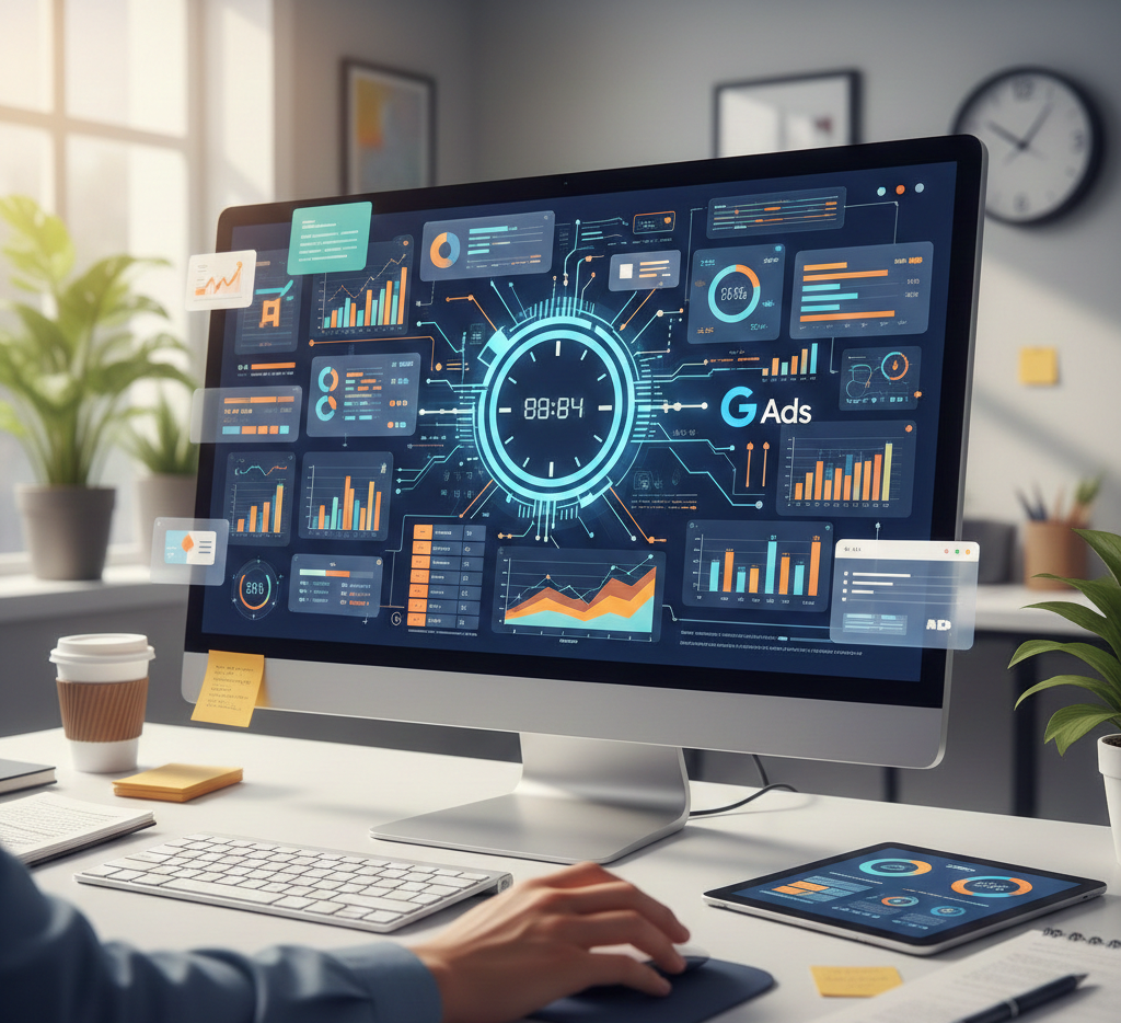 tableau de bord google ads affichant des données en temps réel.