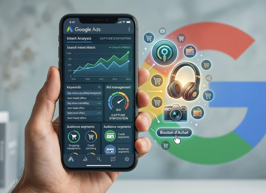analyse de l'intention d'achat sur google ads via smartphone.