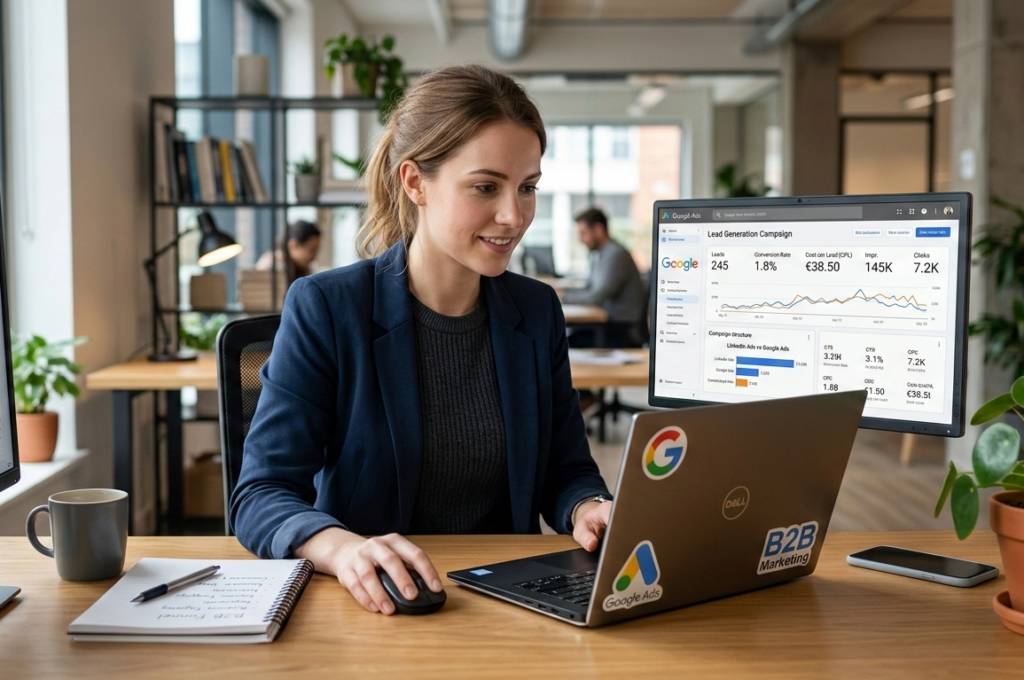 experte marketing gérant une campagne google ads