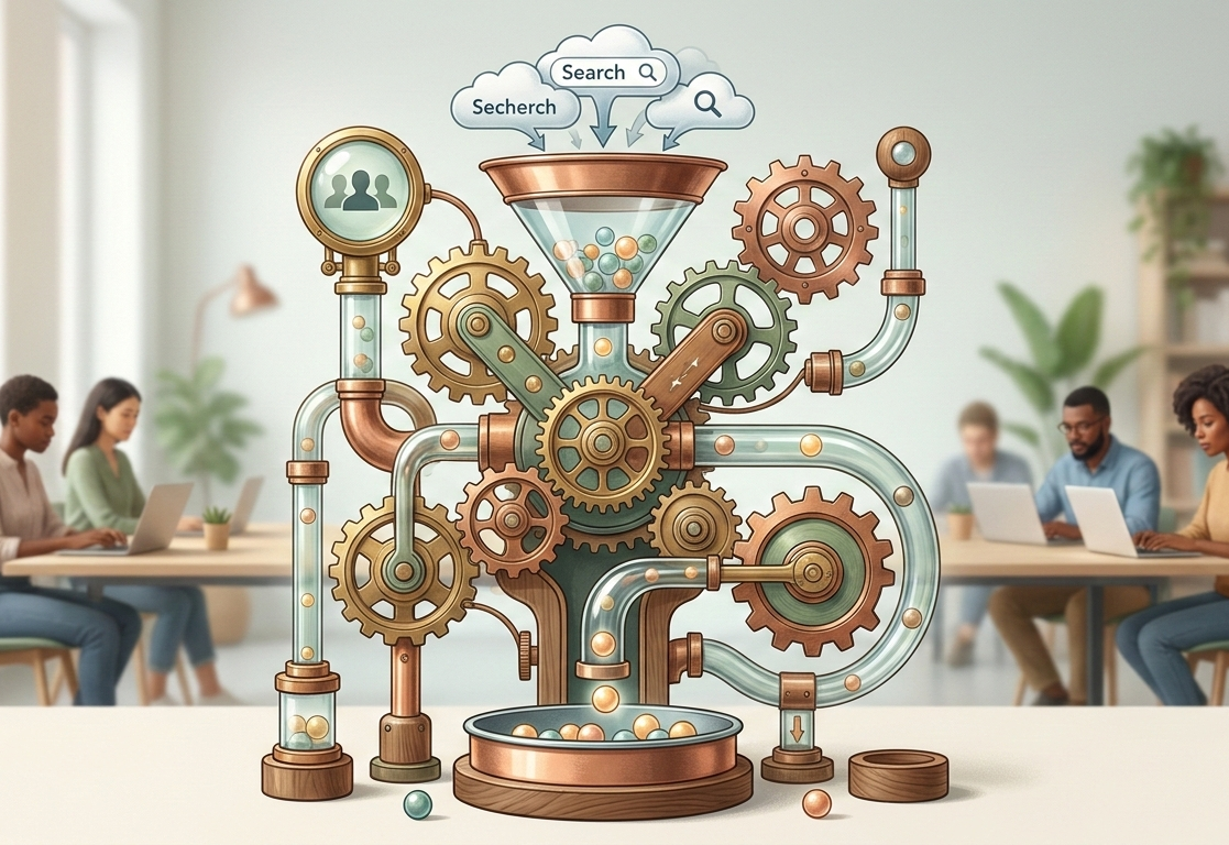 machine filtrant des recherches pour la réduction du coût par prospect sur google ads