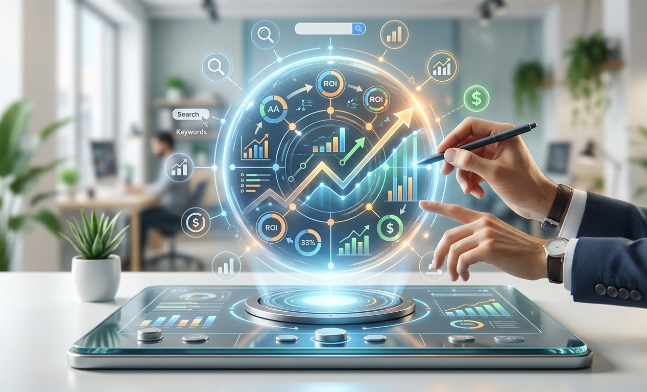 optimisation du roi google ads via interface digitale.