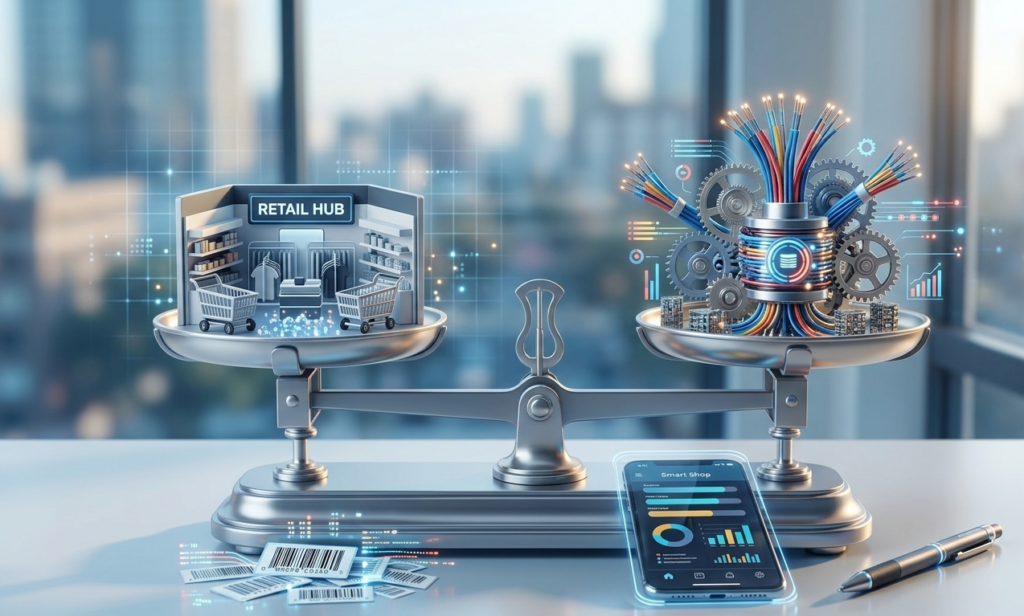 Comparaison commerce physique et solutions numériques