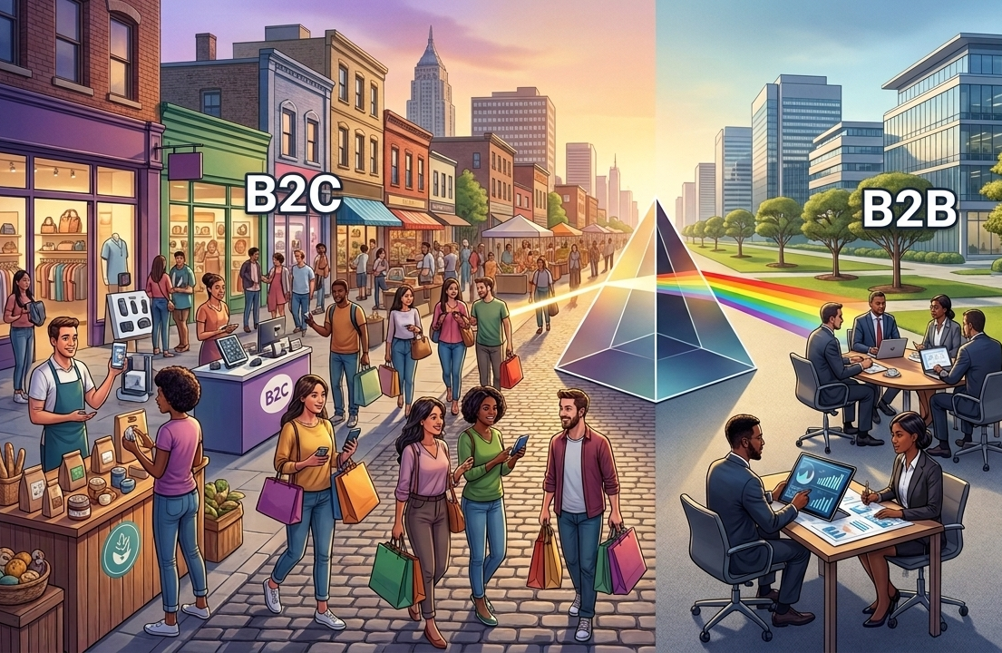 comparaison entre les marchés b2c et b2b