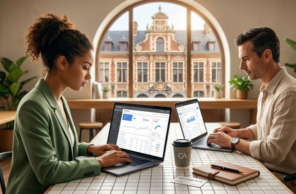 experts en marketing digital travaillant sur ordinateur