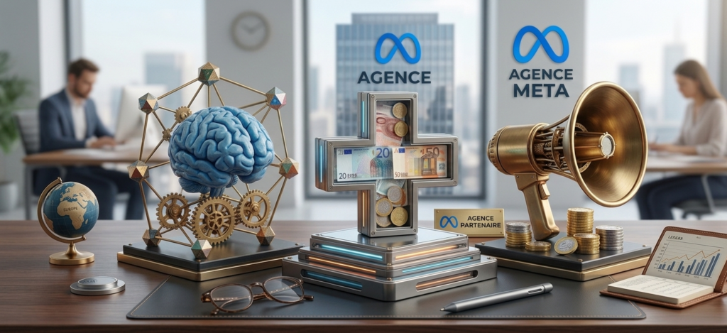 objets marketing et logos meta