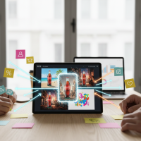 Lettres en bois épelant « BUDGET » sur des piles de pièces