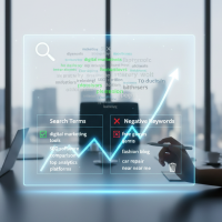 Hologramme de gestion des mots-clés négatifs en marketing digital