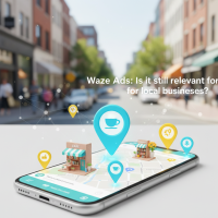 Publicité Waze sur smartphone pour les commerces locaux