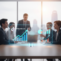 Équipe en réunion analysant une success story TikTok Ads B2B