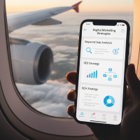 Smartphone affichant des stratégies marketing