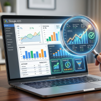 analyse de données google ads via une loupe.