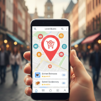 application mobile de commerce local guidant vers des boutiques physiques.