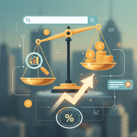 balance équilibrant budget publicitaire et performances de recherche.