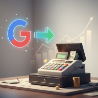 caisse enregistreuse convertissant le trafic google en profits croissants.