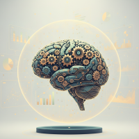 cerveau mécanique illustrant l'intelligence artificielle et l'analyse de données.