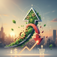 croissance financière organique surpassant les pertes et optimisant l'e commerce.