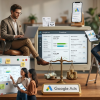 Équipe optimisant des campagnes google ads