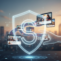 Protection numérique de contenus médias sous un bouclier sécurisé.