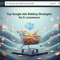 illustration de stratégies google ads pour l'e commerce et enchères.