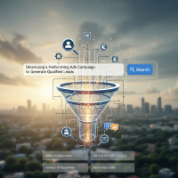 illustration d'un entonnoir de conversion digital pour campagnes publicitaires.