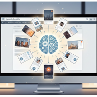 intelligence artificielle générant des annonces publicitaires optimisées sur ordinateur.