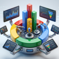 interface de pilotage 3d pour campagnes google ads.