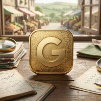 logo google doré sur bureau avec outils d'analyse.